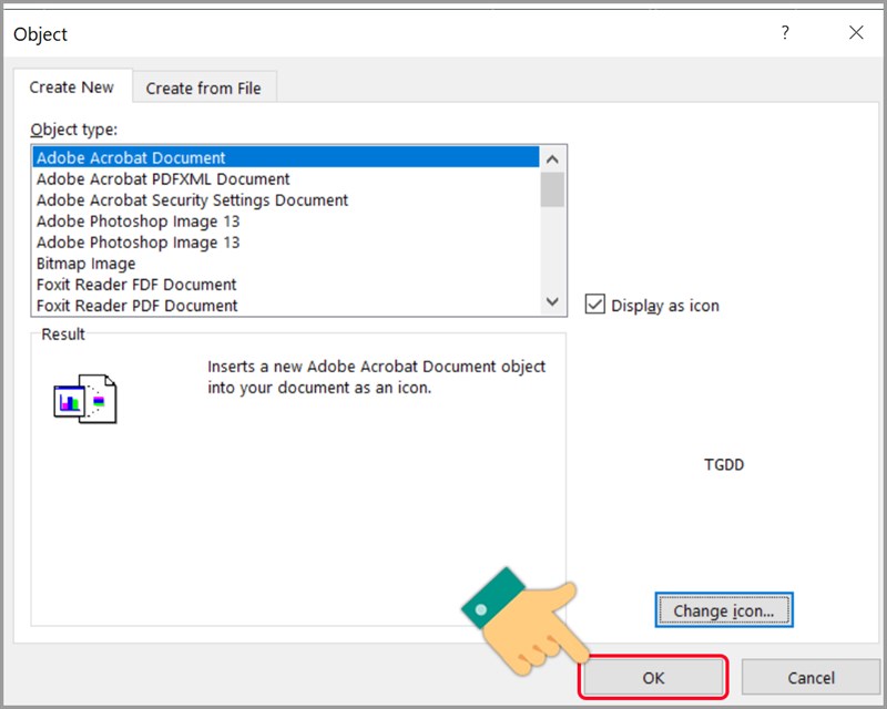 Cách đính kèm, chèn file PDF, Word, PowerPoint vào Excel dễ dàng nhất