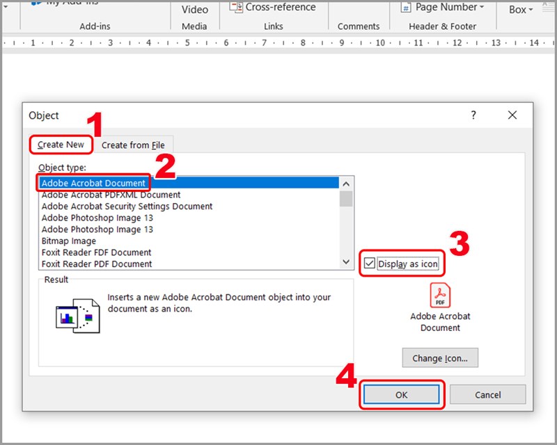 Cách đính kèm, chèn file PDF, Word, PowerPoint vào Excel dễ dàng nhất