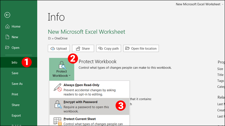 Hướng dẫn chi tiết cách đặt mật khẩu khóa file Excel