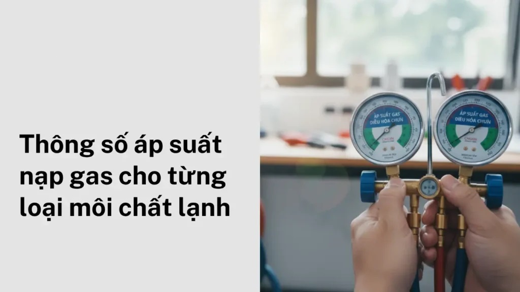 Thông số nạp gas máy lạnh chuẩn theo từng loại gas