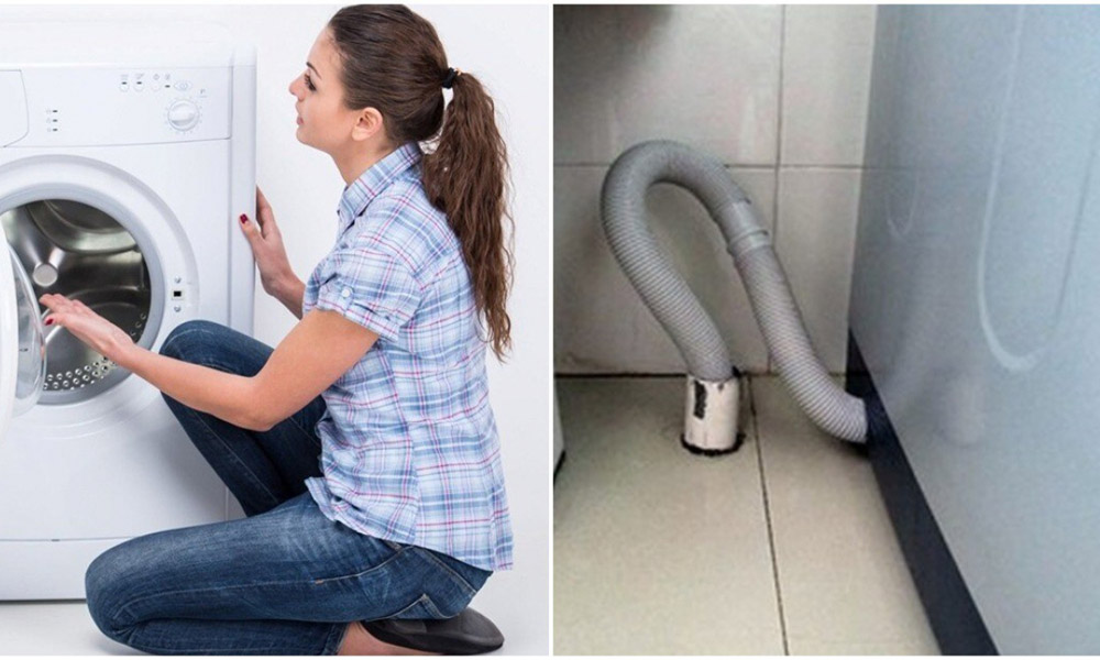Đường thoát nước đặt cao hơn máy giặt khiến máy không xả nước được 