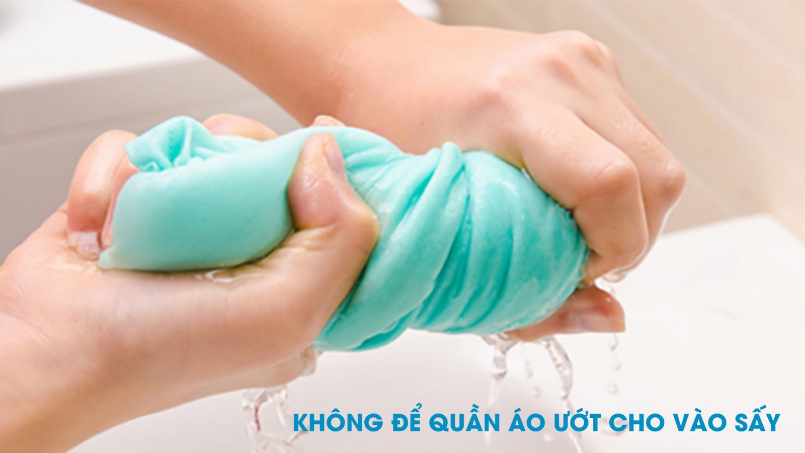 không để quần áo ướt vào máy sấy
