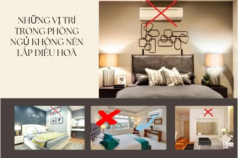 Những vị trí phòng ngủ không nên lắp điều hoà