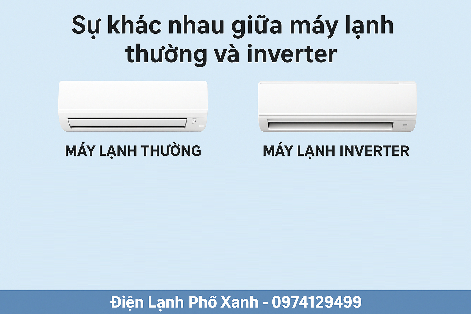 Sự khác nhau giữa máy lạnh thường và inverter