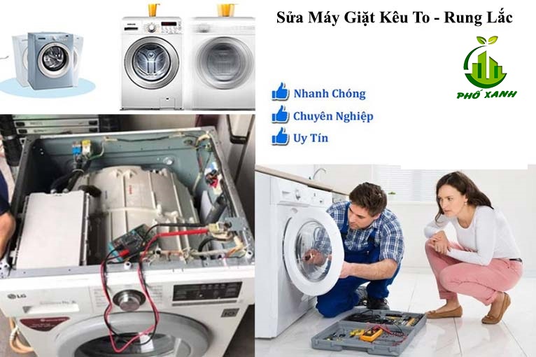 Sửa máy giặt kêu to tại nhà