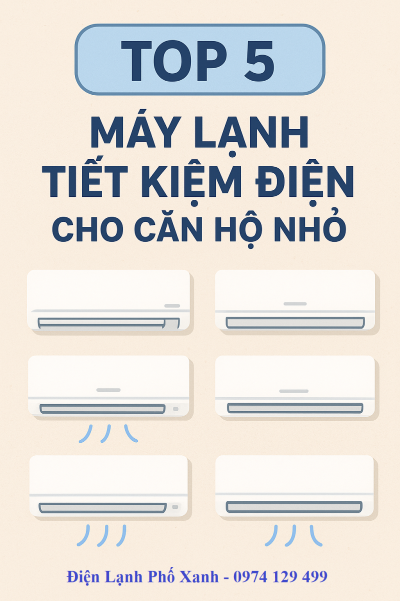 Top 5 máy lạnh tiết kiệm điện cho căn hộ nhỏ 