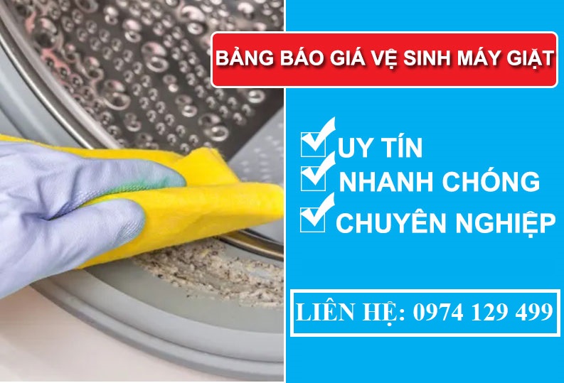 Bảng giá dịch vụ vệ sinh máy giặt năm 2024 - Điện Lạnh Phố Xanh