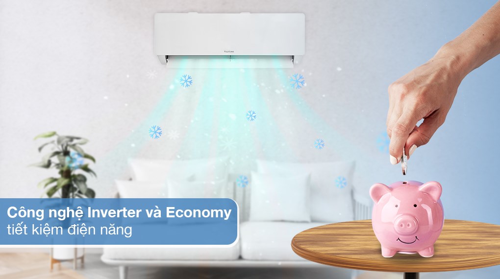 Sử dụng máy lạnh Nagakawa Inverter 1.5 HP NIS-C12R2T28 kết hợp với quạt giúp tiết kiệm điện năng