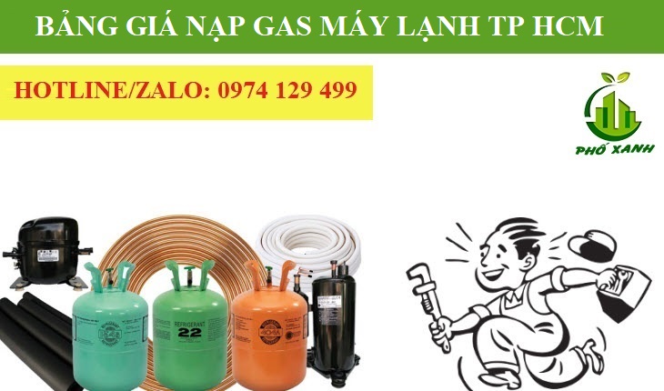 Bảng giá nạp gas máy lạnh TPHCM