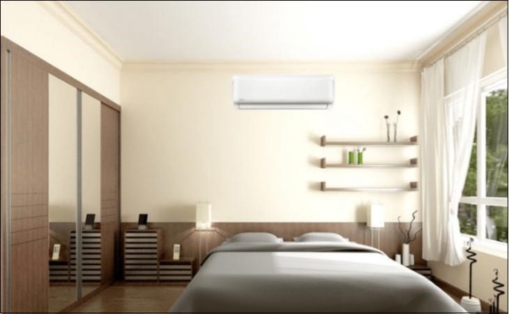 Không nên lắp đặt máy lạnh đối diện trực tiếp với giường để tránh bị rét khi ngủ