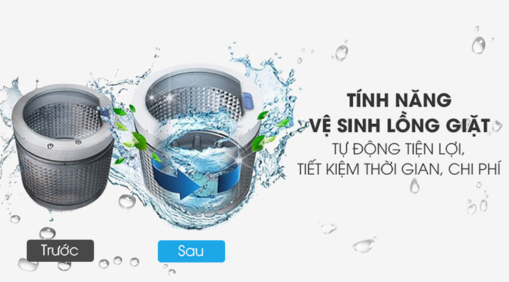 Chế độ vệ sinh lồng giặt