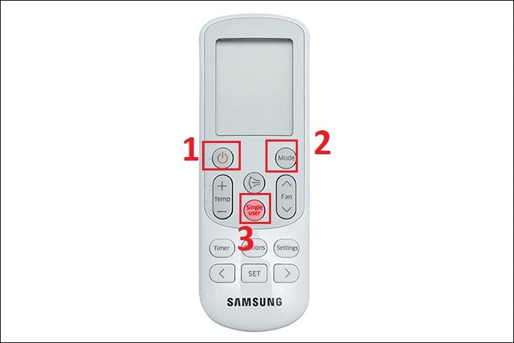 Nhấn nút Nguồn, sau đó nhấn nút Mode và nhấn nút Single User trên remote để chuyển sang chế độ một người