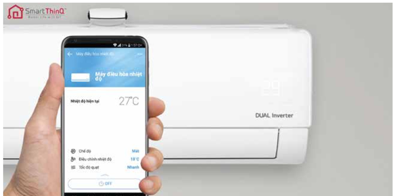 Bật/Tắt điều hòa bằng điện thoại (có wifi)