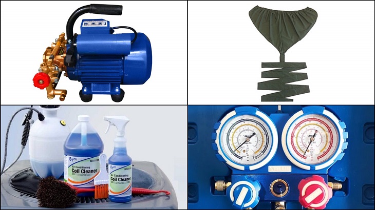 Chuẩn bị dụng cụ vệ sinh máy lạnh 