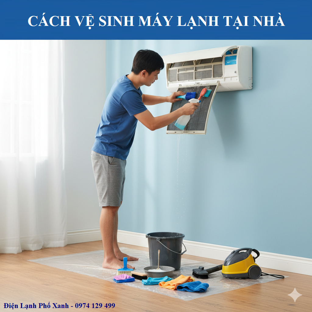 Hướng dẫn chi tiết cách vệ sinh máy lạnh tại nhà an toàn & hiệu quả