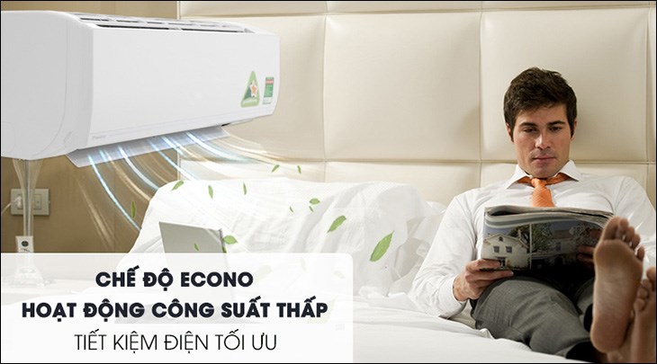 Cơ chế hoạt động thông minh của ECONO giúp tiết kiệm đến 50% năng lượng