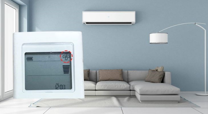 Chế độ Fan trên điều hòa có biểu tượng hình cánh quạt