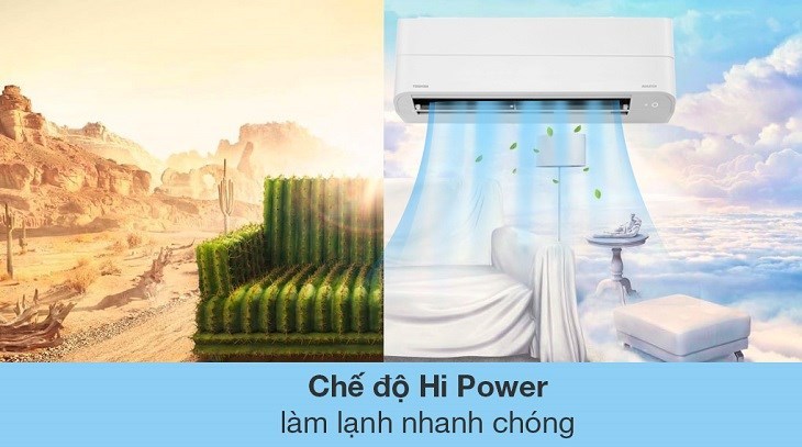 Trong chế độ sưởi ấm, tính năng Hi Power của máy lạnh sẽ tự động tăng nhiệt độ lên khoảng 2 độ C
