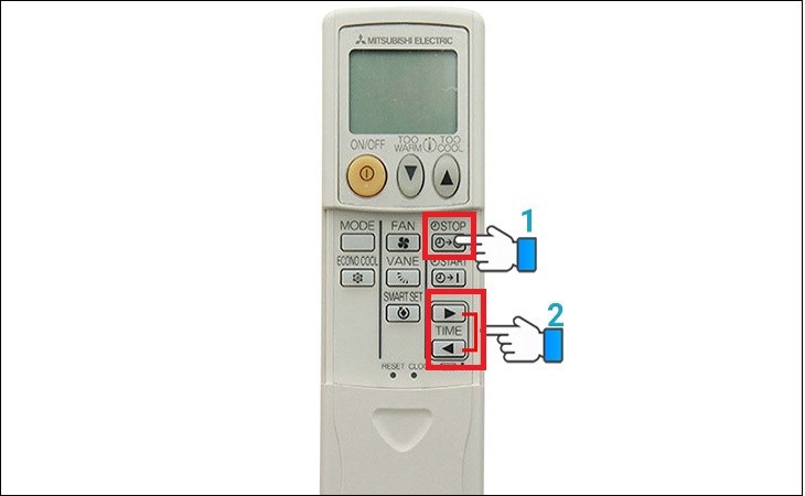 Cách hẹn giờ máy lạnh tắt đơn giản với bước nhấn vào nút OFF TIMER