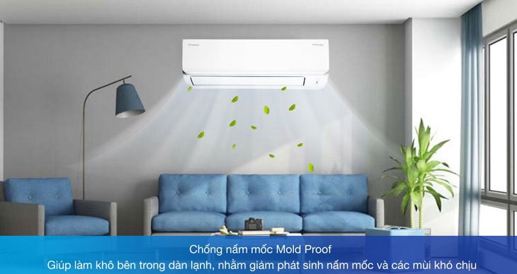 Nếu khu vực bạn sống có lượng mưa nhiều thì nên sử dụng chế độ MOLD/MOLD PROOF để hong khô dàn lạnh