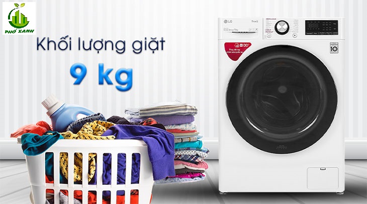 Khối lượng giặt ghi trên máy giặt được tính cho quần áo khô