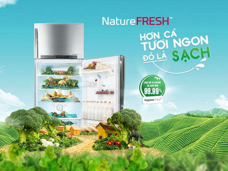 Công nghệ Nature Fresh +™ trên tủ lạnh LG