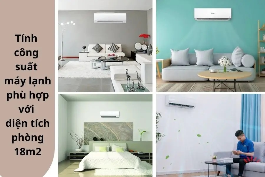 Phòng 18m2 lắp điều hòa bao nhiêu btu, mấy ngựa?