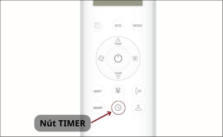 Bạn nhấn nút TIMER 1 lần để mở chế độ hẹn giờ bật trên máy lạnh Casper dòng L và H series