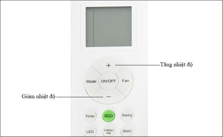 Bạn dùng 2 nút tăng/giảm nhiệt độ để điều chỉnh thời gian hẹn giờ tắt
