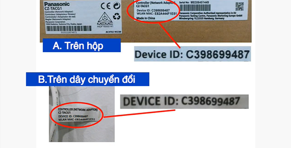 Nhập ID của máy lạnh Panasonic