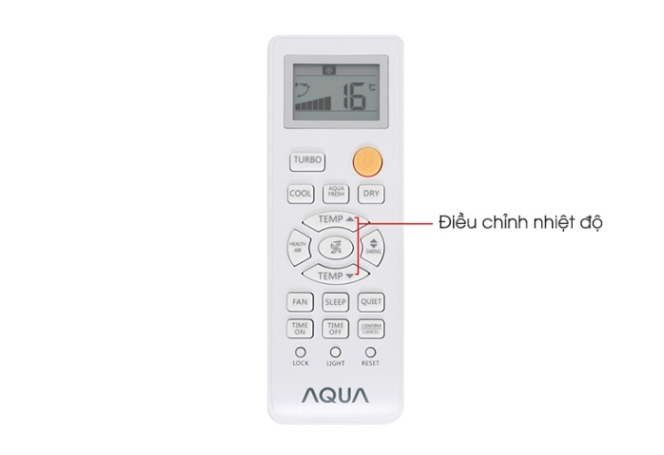 Cách thay đổi nhiệt độ bằng remote máy lạnh AQUA