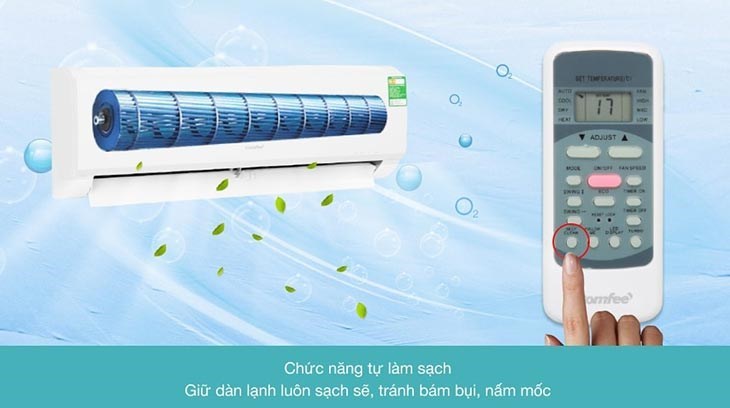 Nhấn nút Self Clean để kích hoạt chế độ tự làm sạch