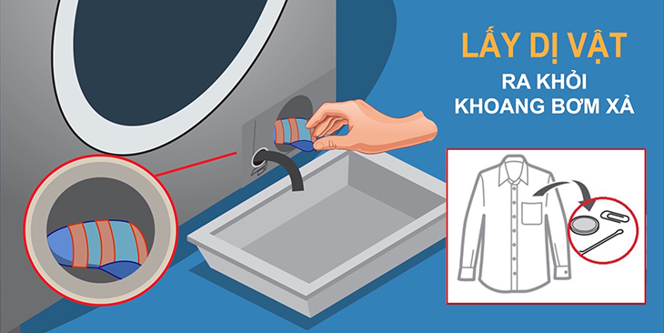 Hướng dẫn vệ sinh buồng bơm xả máy giặt lồng ngang đơn giản tại nhà