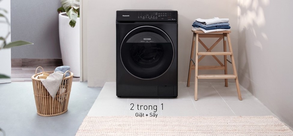 Máy giặt cao cấp Panasonic NA-S106FR1PV, NA-S056FR1BV không chỉ sỡ hữu các tính năng thông mình mà còn giặt sấy 2 trong 1.