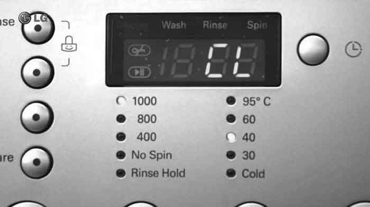 Bật chế độ khóa trẻ em CL trên máy giặt LG để mở lại chế độ khóa trẻ em