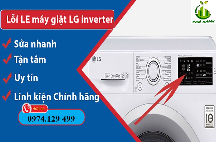 Lỗi LE máy giặt LG inverter