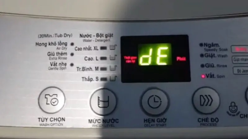Bảng mã lỗi máy giặt LG thường gặp nhất