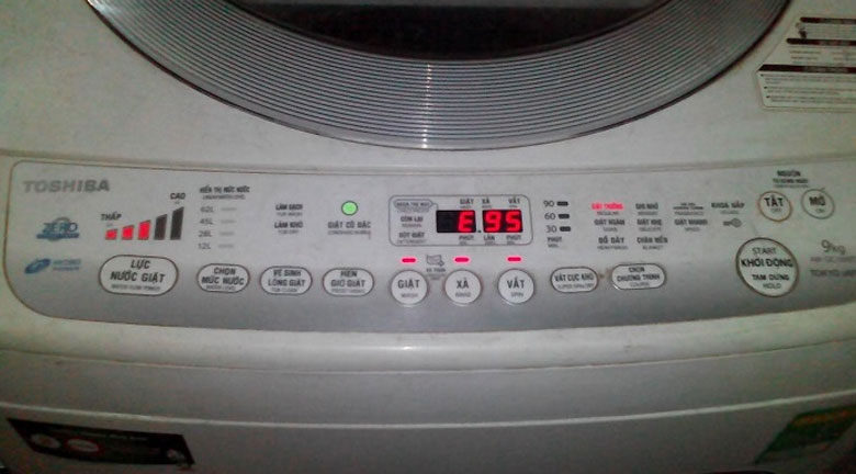 Bảng mã lỗi máy giặt Toshiba Inverter và cách xử lý