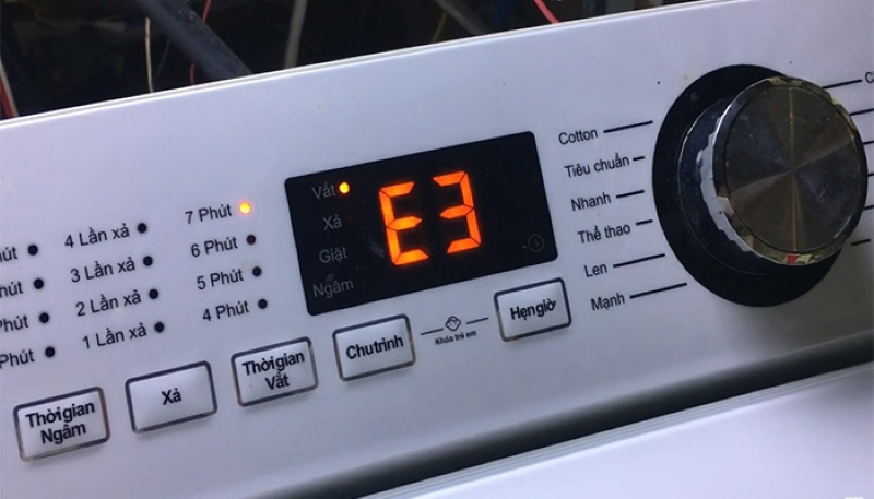 Tìm hiểu máy giặt Casper báo lỗi E3 là gì?