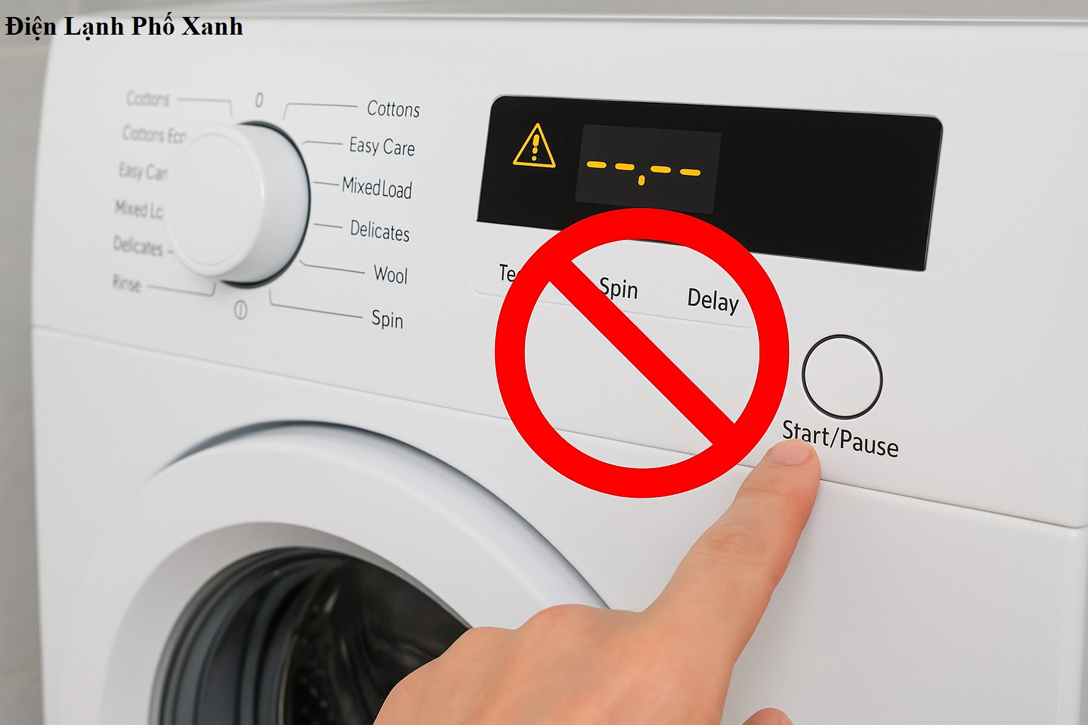 máy giặt không bấm được nút start Điện lạnh Phố Xanh