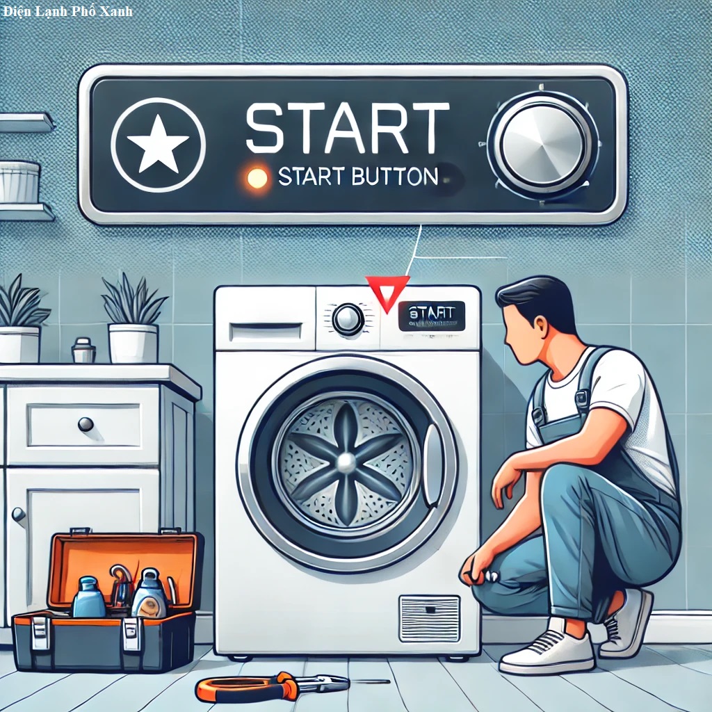 Máy giặt không bấm được nút start Điện lạnh Phố Xanh