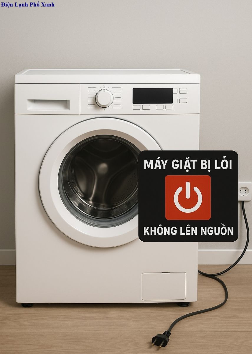 máy giặt không lên nguồn Điện lạnh Phố Xanh
