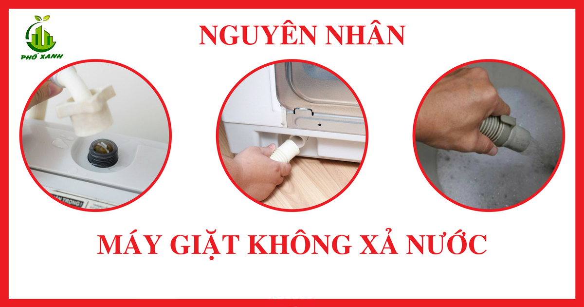 Máy giặt không xả nước - Nguyên nhân và cách khắc phục