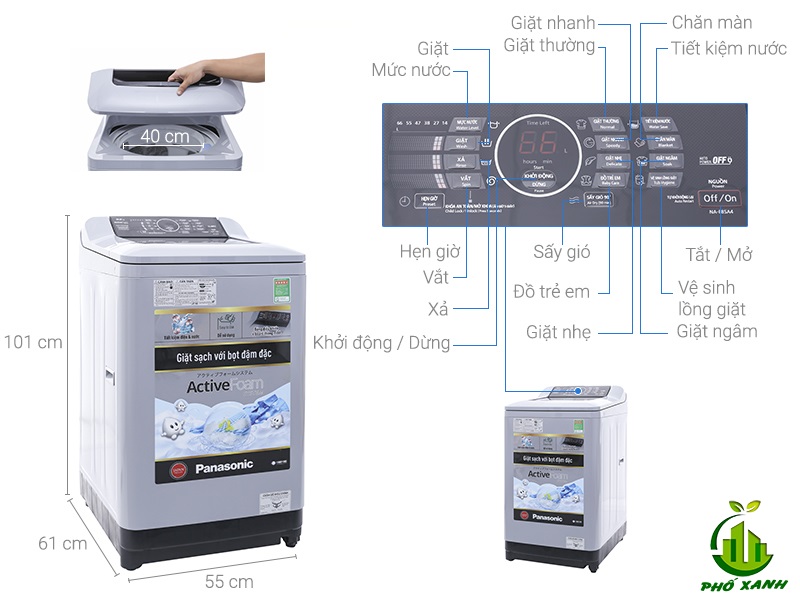 máy giặt panasonic na f85a4hrv có tốt không Điện lạnh Phố Xanh