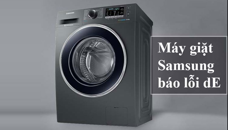 Mã lỗi dE báo hiệu nắp máy giặt đang mở trong quá trình giặt