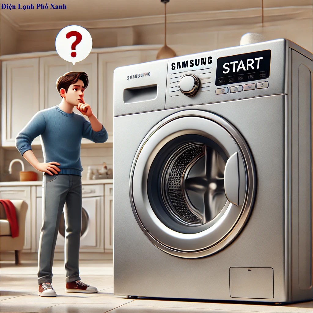 máy giặt samsung không bấm được start Điện lạnh Phố Xanh