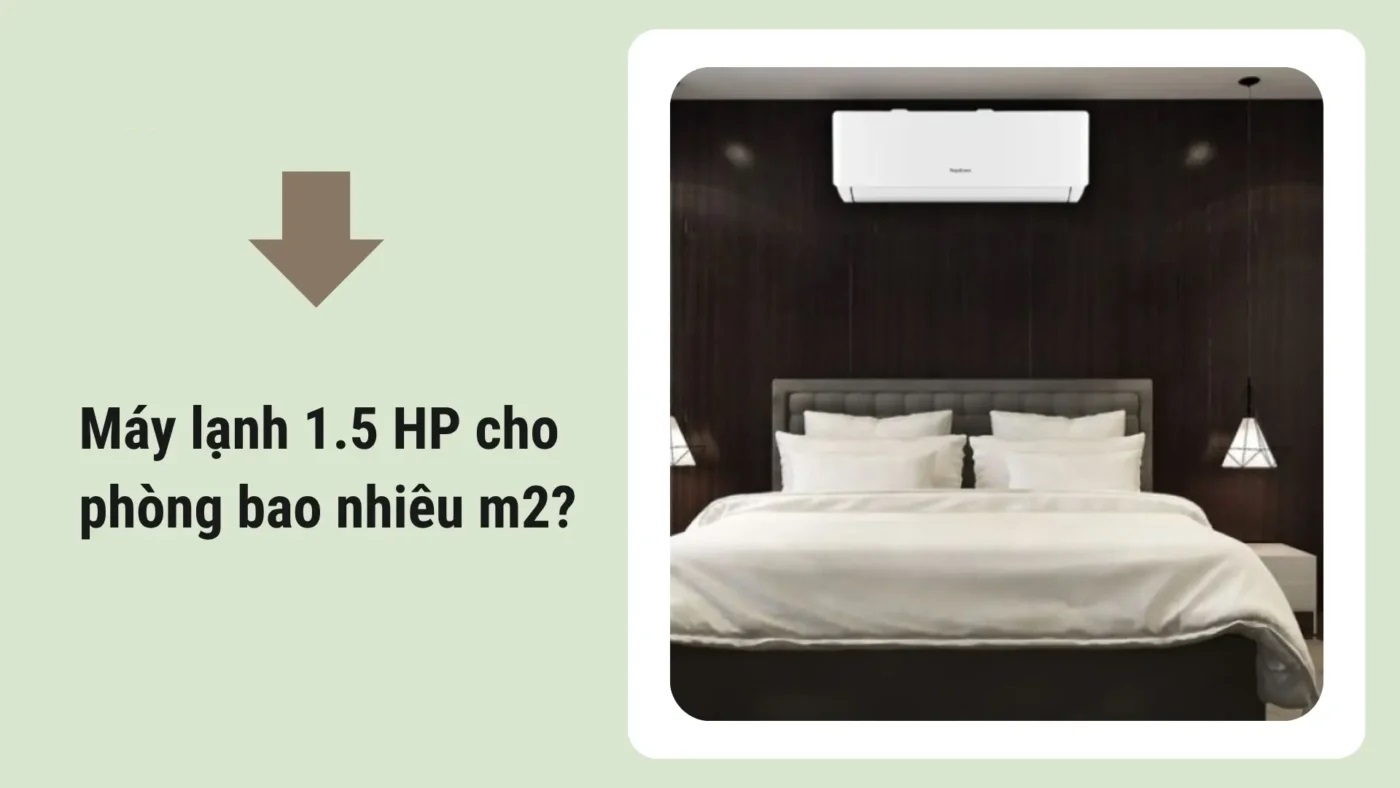 Máy lạnh 1.5 HP cho phòng bao nhiêu m2 là phù hợp?