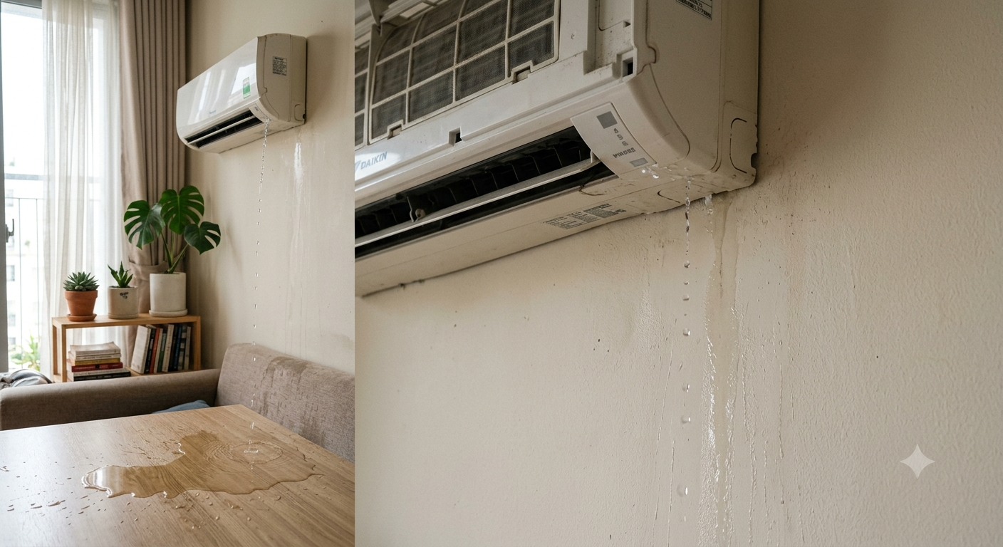 Máy lạnh chảy nước - 9 nguyên nhân và cách xử lý