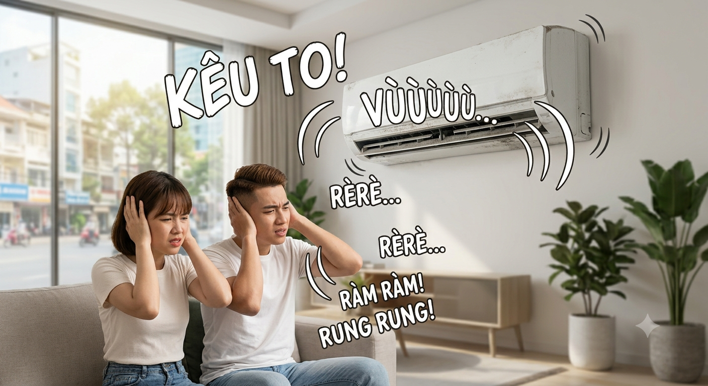 Máy lạnh kêu to - Nguyên nhân và cách khắc phục
