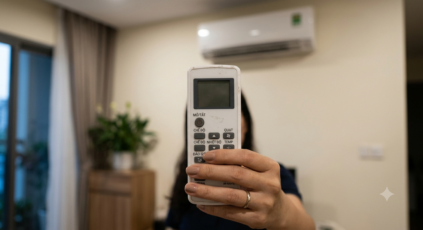 Remote máy lạnh hết pin